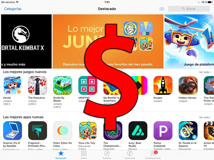 Aplicaciones de App Store subirán de precio
