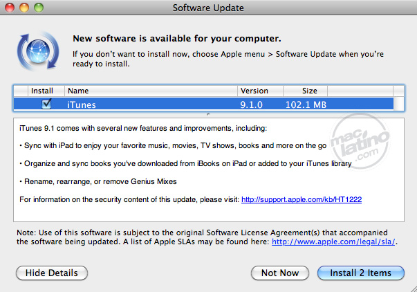 Descarga iTunes 9.1 para Mac OS X y para Windows 