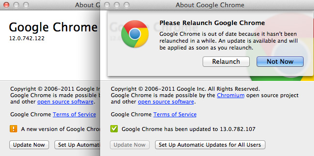 whats the lastest version of google chrome for mac osx 10.7