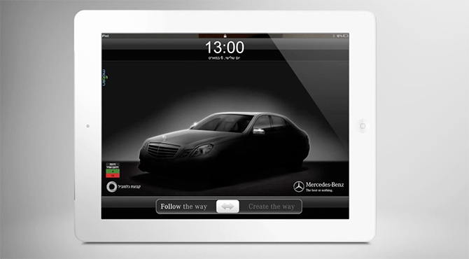 Publicidad de Mercedes-Benz en el iPad