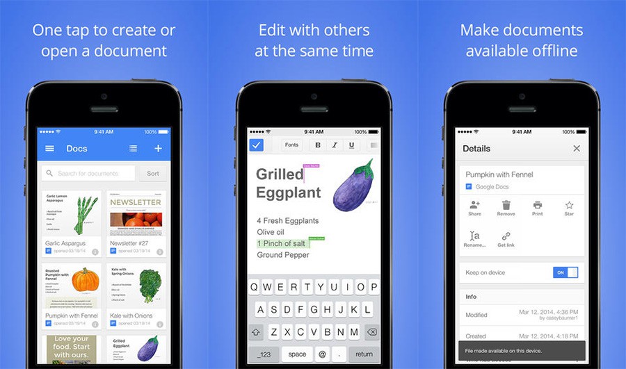 Google Docs para iOS