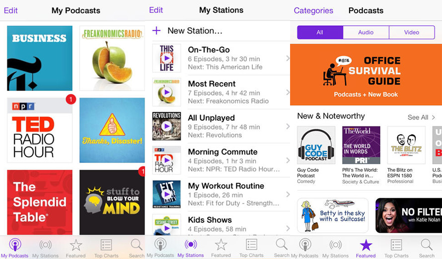 Podcasts para iOS versión 2.1