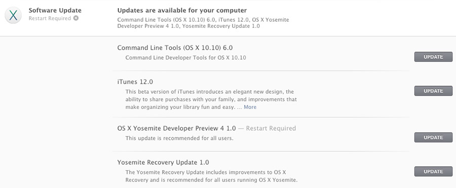 OS X Yosemite Developer Preview 4 1.0