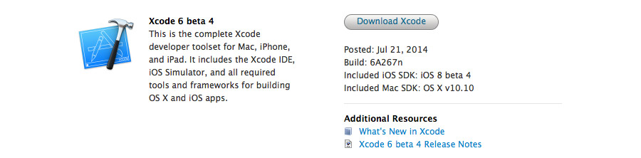 Xcode 6 beta 4