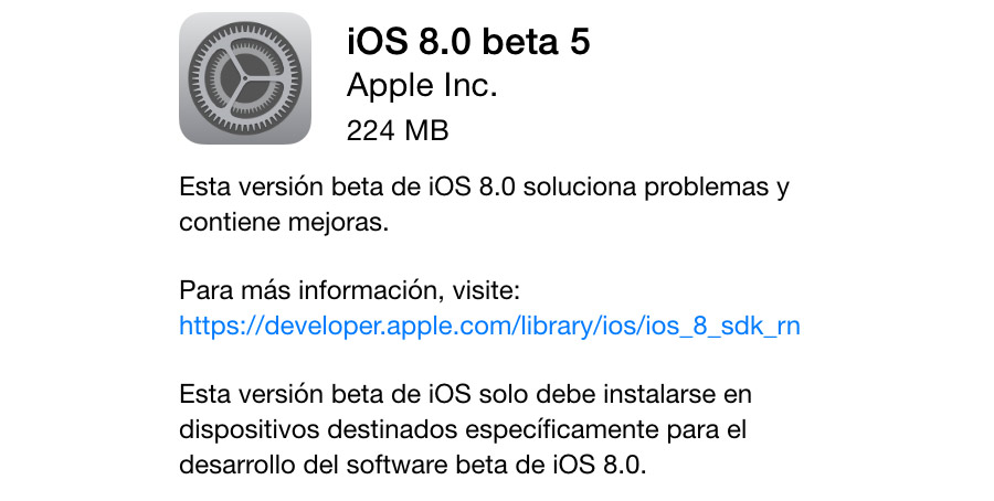 iOS 8.0 beta 5