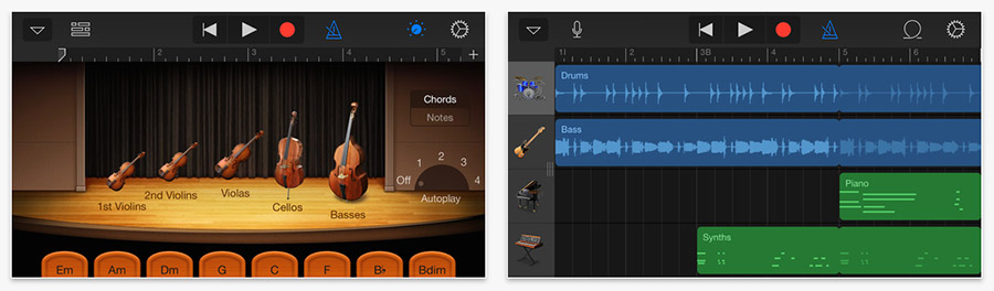 GarageBand compatible con iOS 8