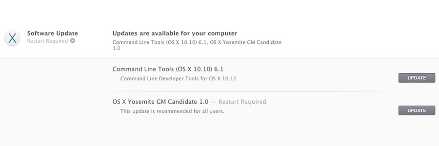 OS X Yosemite Golden Master 1.0