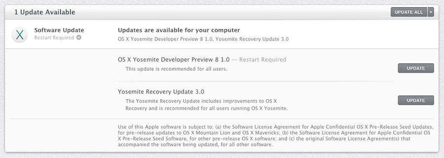 OS X Yosemite Developer Preview 8