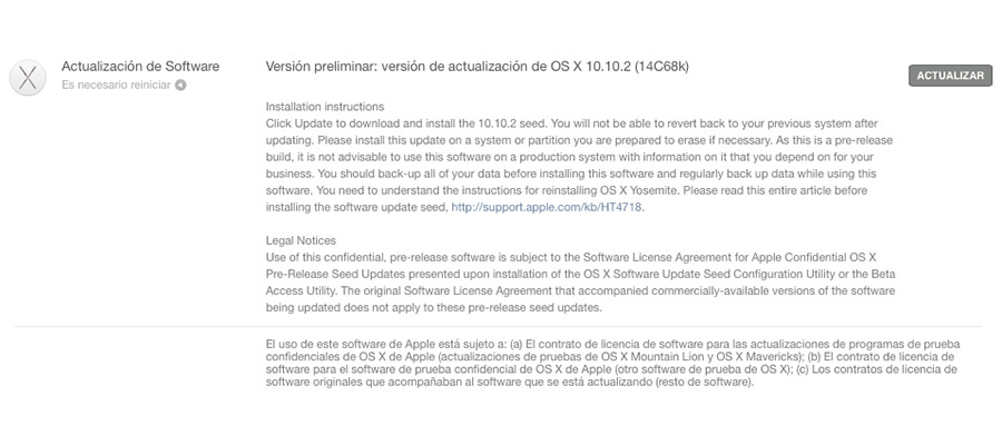 OS X Yosemite 10.10.2