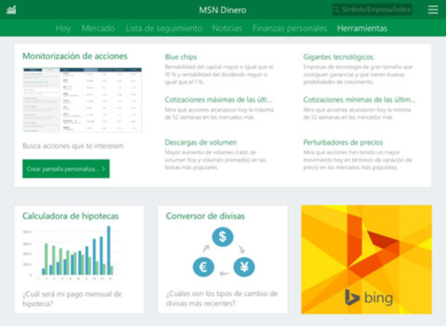 MSN Dinero para iPhone y iPad