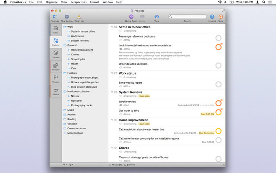 OmniFocus 2 para OS X