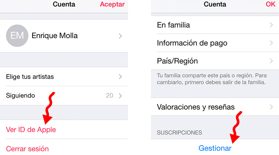 Gestionar Apple Music