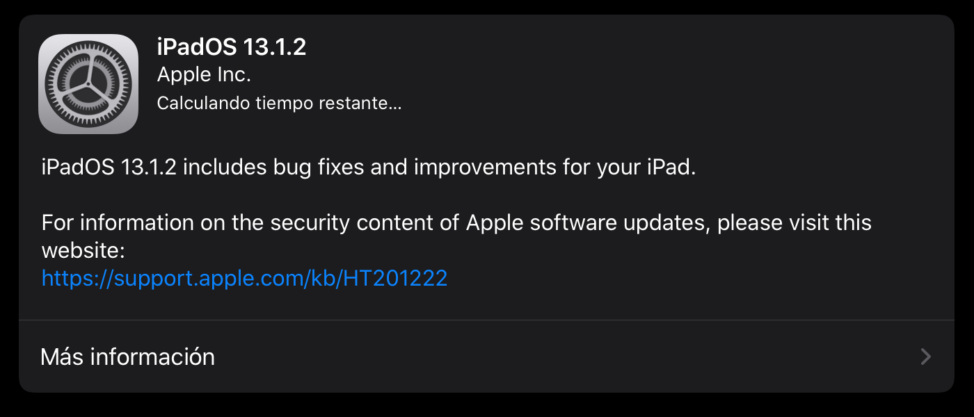 iPadOS 13.1.2