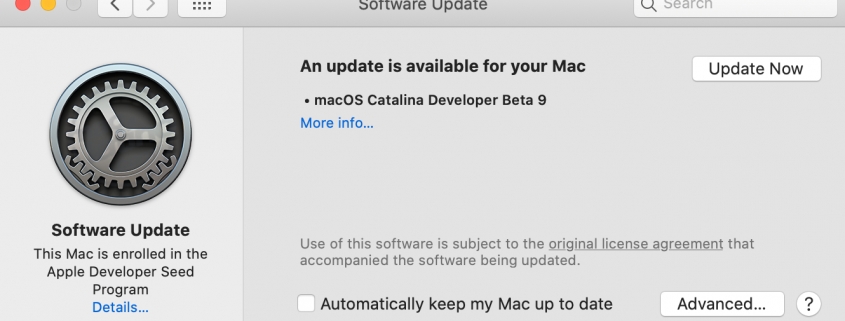 macOS Catalina Beta 9