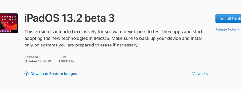 iOS 13.2 Beta 3, iPadOS 13.2 Beta 3, watchOS 6.1 beta 4 y tvOS 13.2 beta 3
