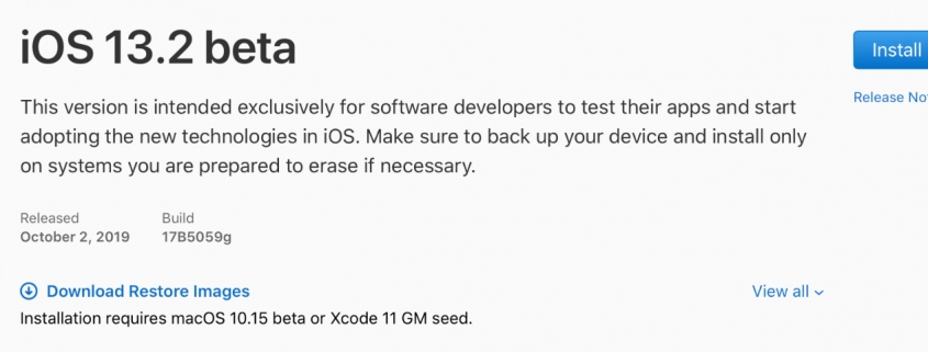 iOS 13.2 beta
