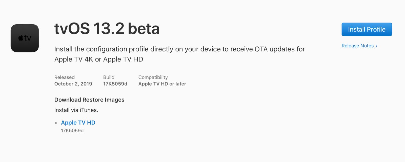 tvOS 13.2 beta