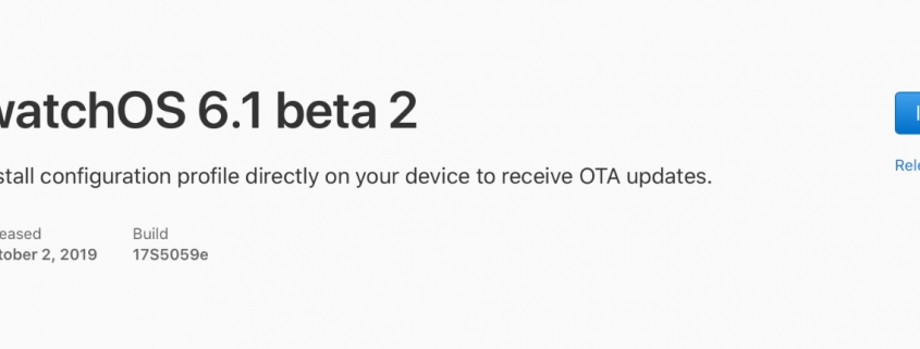watchOS 6.1 beta 2