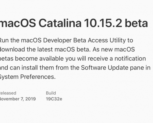 macOS Catalina 10.15.2 beta