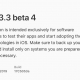 iOS 13.3 beta 4, iPadOS 13.3 beta 4, watchOS 6.1.1 beta 4 y tvOS 13.3 beta 4