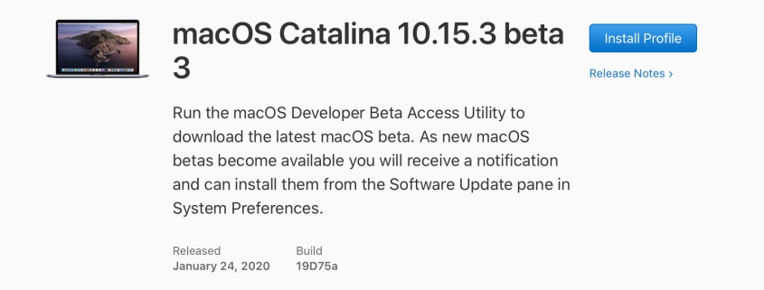 macOS Catalina 10.15.3 beta 3