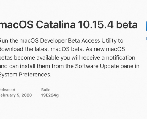 macOS Catalina 10.15.4 beta