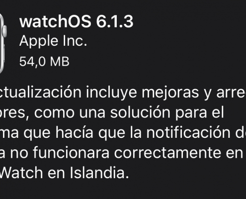watchOS 6.1.3 y watchOS 5.3.5