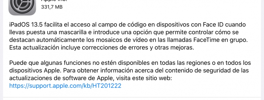 iPadOS 13.5